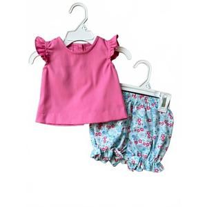 NEW ZUCCINI KIDS baby girl's rosie bloomer set in pink/blue